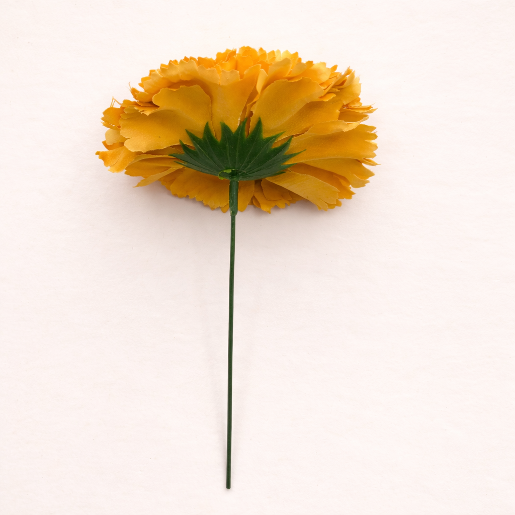 XL-Nelke, große Flamenco-Blume als Haarschmuck für Damen · Senfgelb, Ø 13 cm