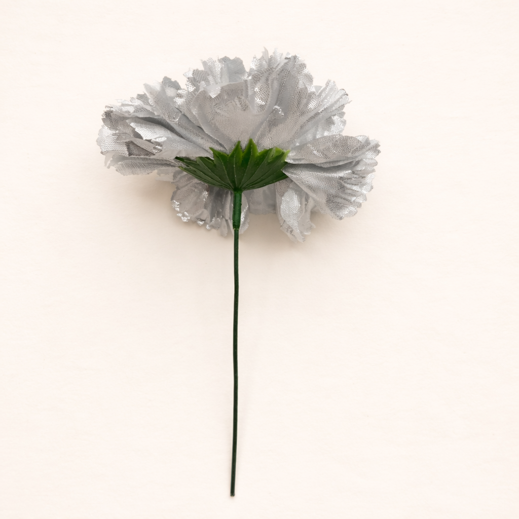 Œillet XL, grande fleur de flamenco, ornement de cheveux pour femme · Argent Ø13cm