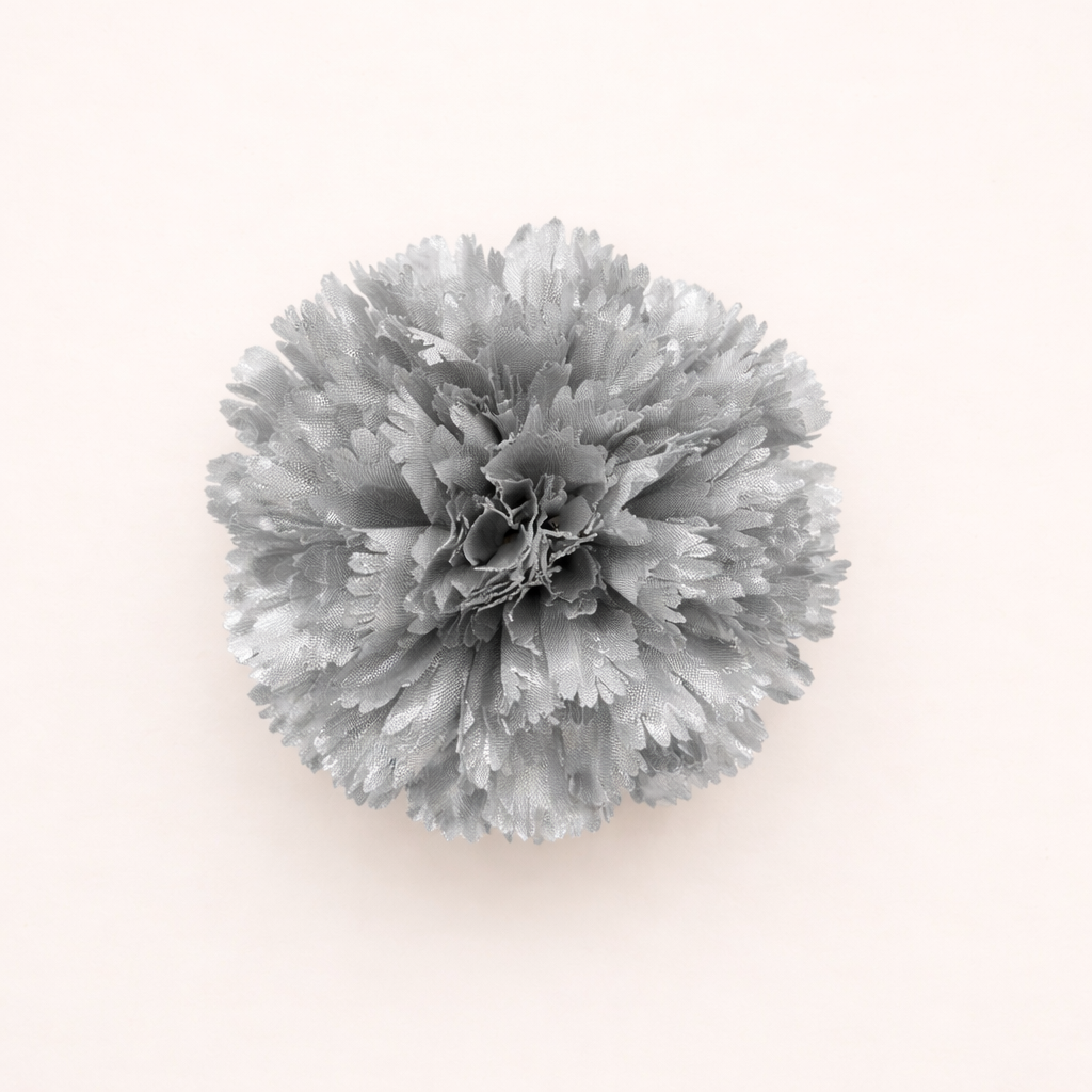 Œillet XL, grande fleur de flamenco, ornement de cheveux pour femme · Argent Ø13cm