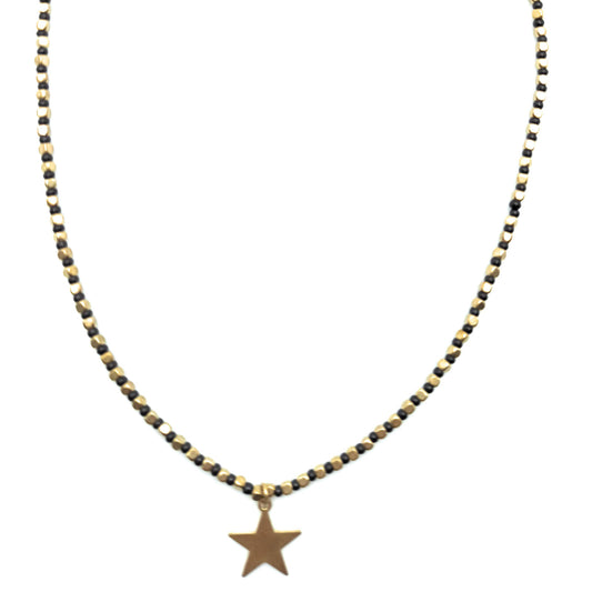 Collar con Cuentas · Negro Estrella