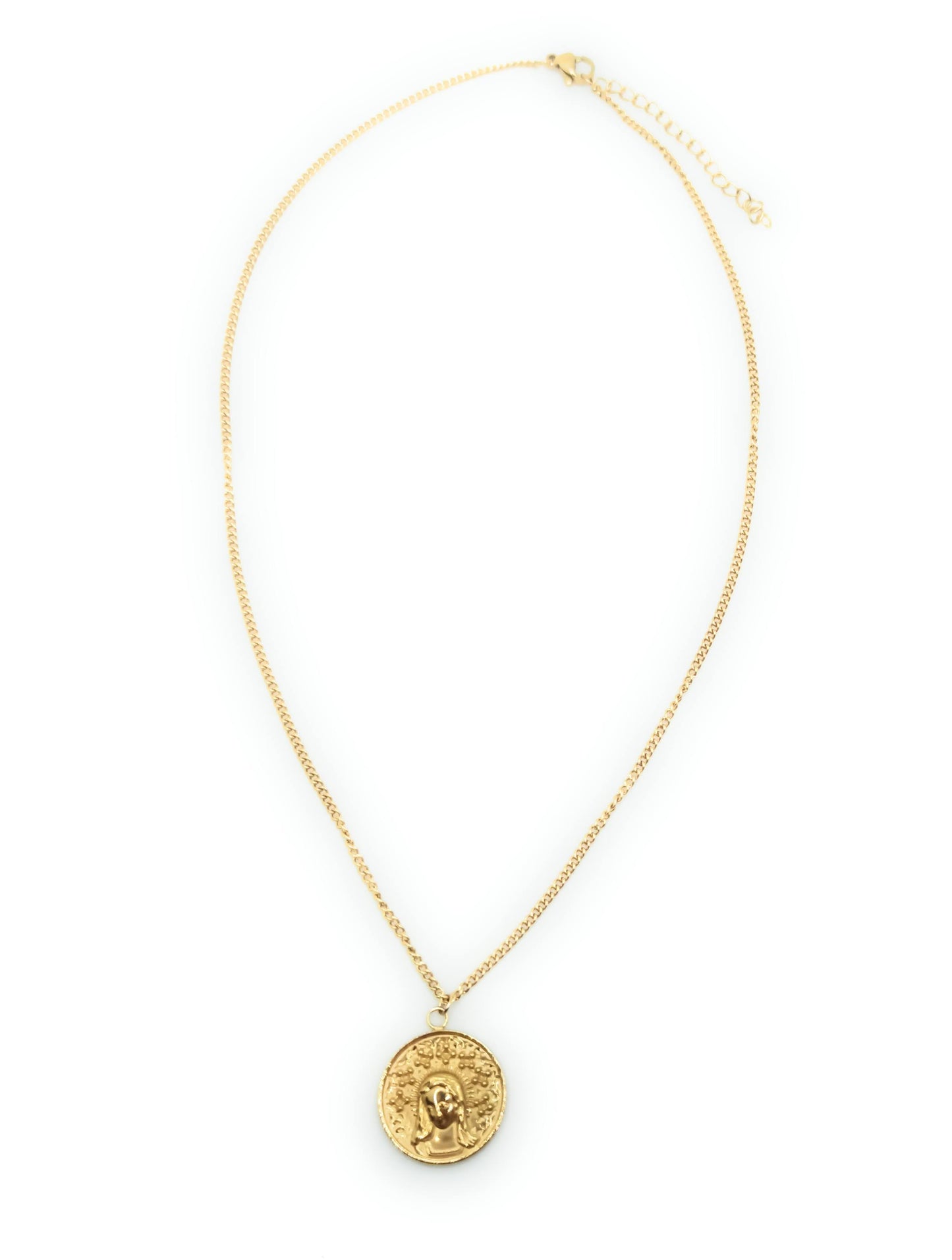Collar dorado con Medalla dorada de Virgen María · Joya elegante ideal para regalo (Edición limitada!)