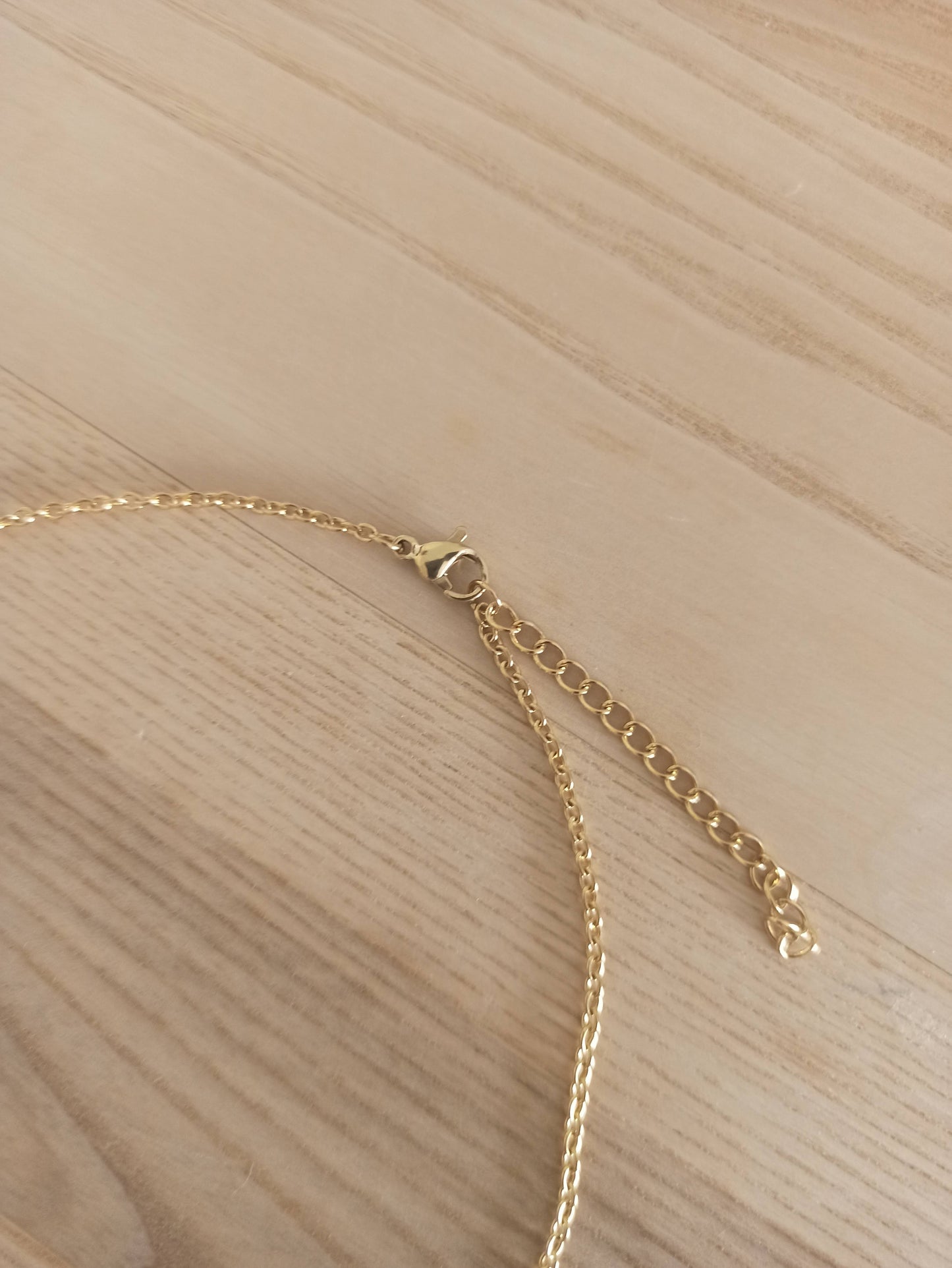 Collar Corto Dorado con Colgante · Tortuga de Cerámica