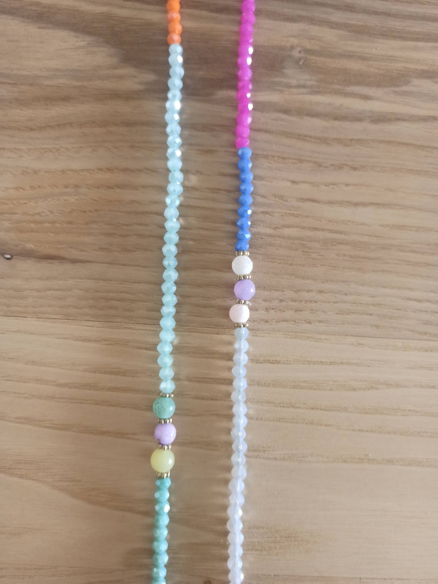 Collar largo de Cristal con Colgante de Pez dorado – Edición exclusiva Multicolor