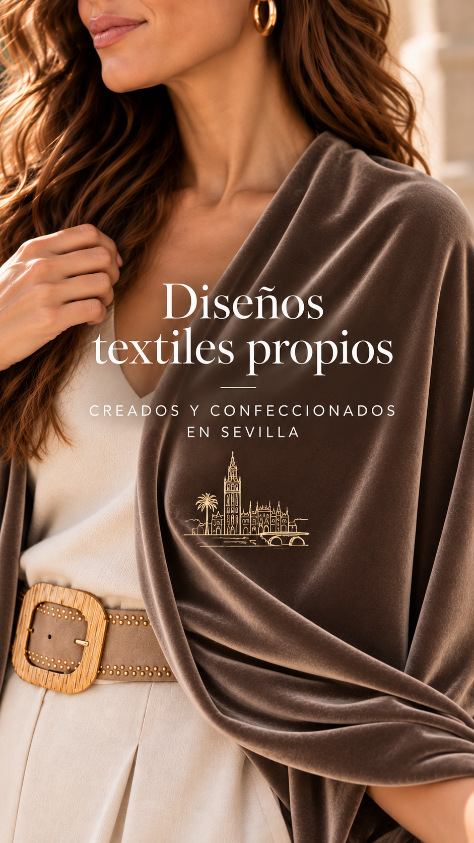Estola de Terciopelo para Mujer – Elegancia Artesanal Hecha en Sevilla · Estola Grande Topo (50x170cm)