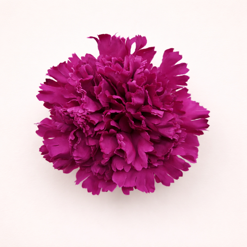 Clavel XL Flor Flamenca Grande Adorno Pelo Mujer · Violeta Ø13cm