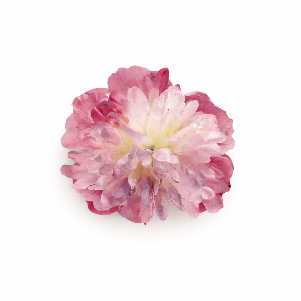 Clavel XL Flor Flamenca Grande Adorno Pelo Mujer · Teñido a Mano Blanco Buganvilla Ø13cm