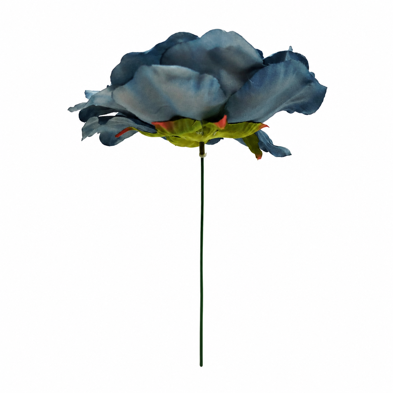 Flor Flamenca Peonía Grande para Pelo · Azul Noche Ø17 cm
