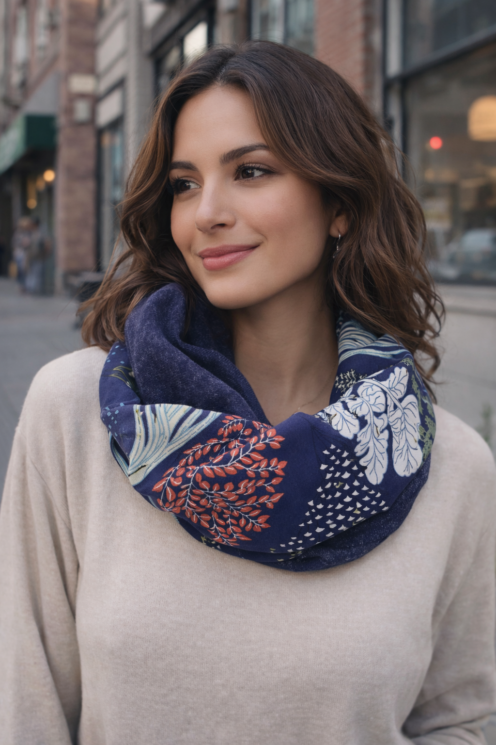 Bufanda Cuello Reversible Mujer · Fauna/Marino