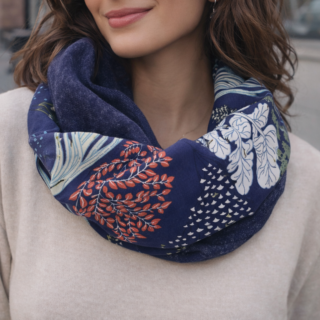 Bufanda Cuello Reversible Mujer · Fauna/Marino