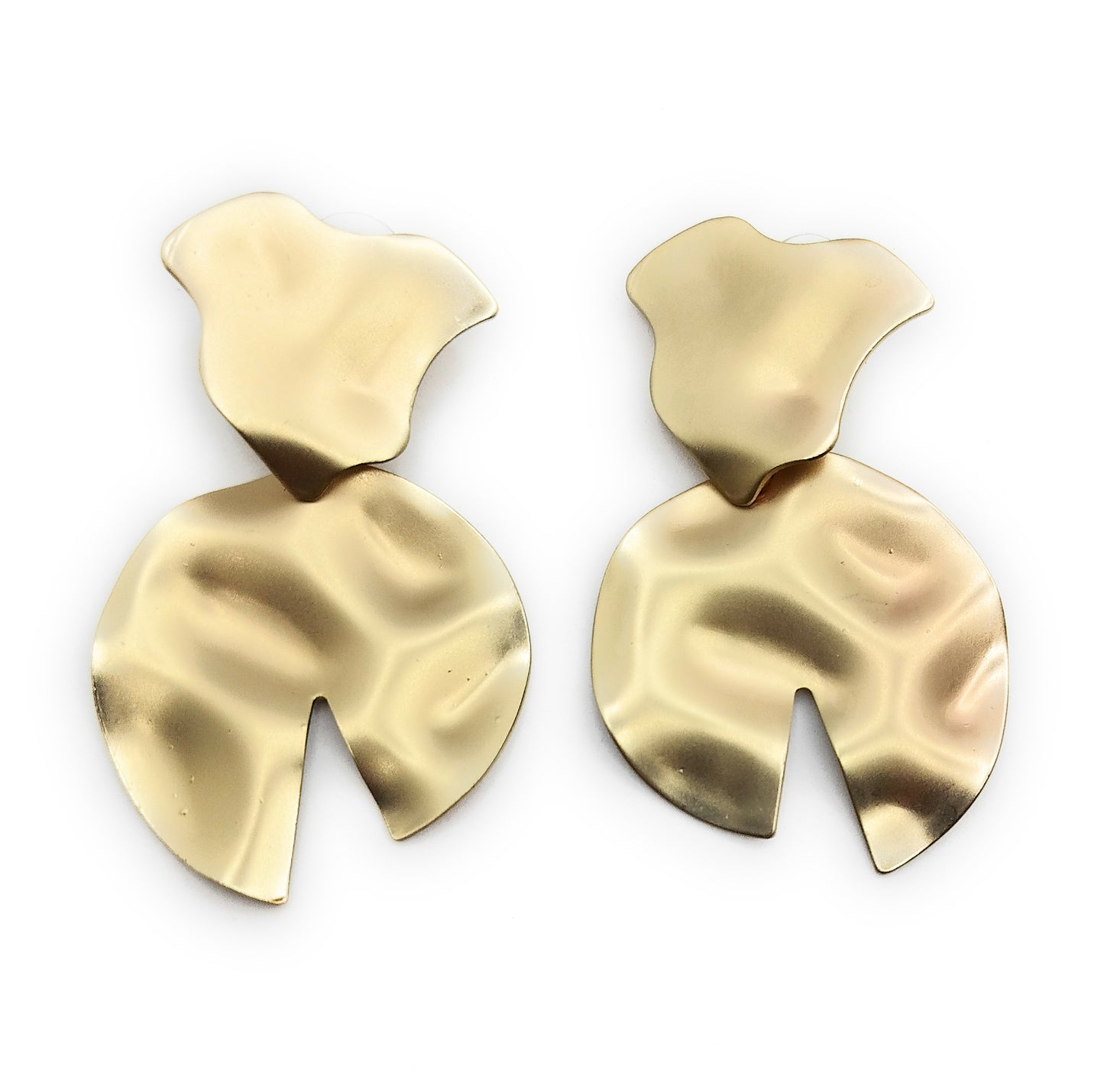 Pendientes dorados largos · Oro Mate