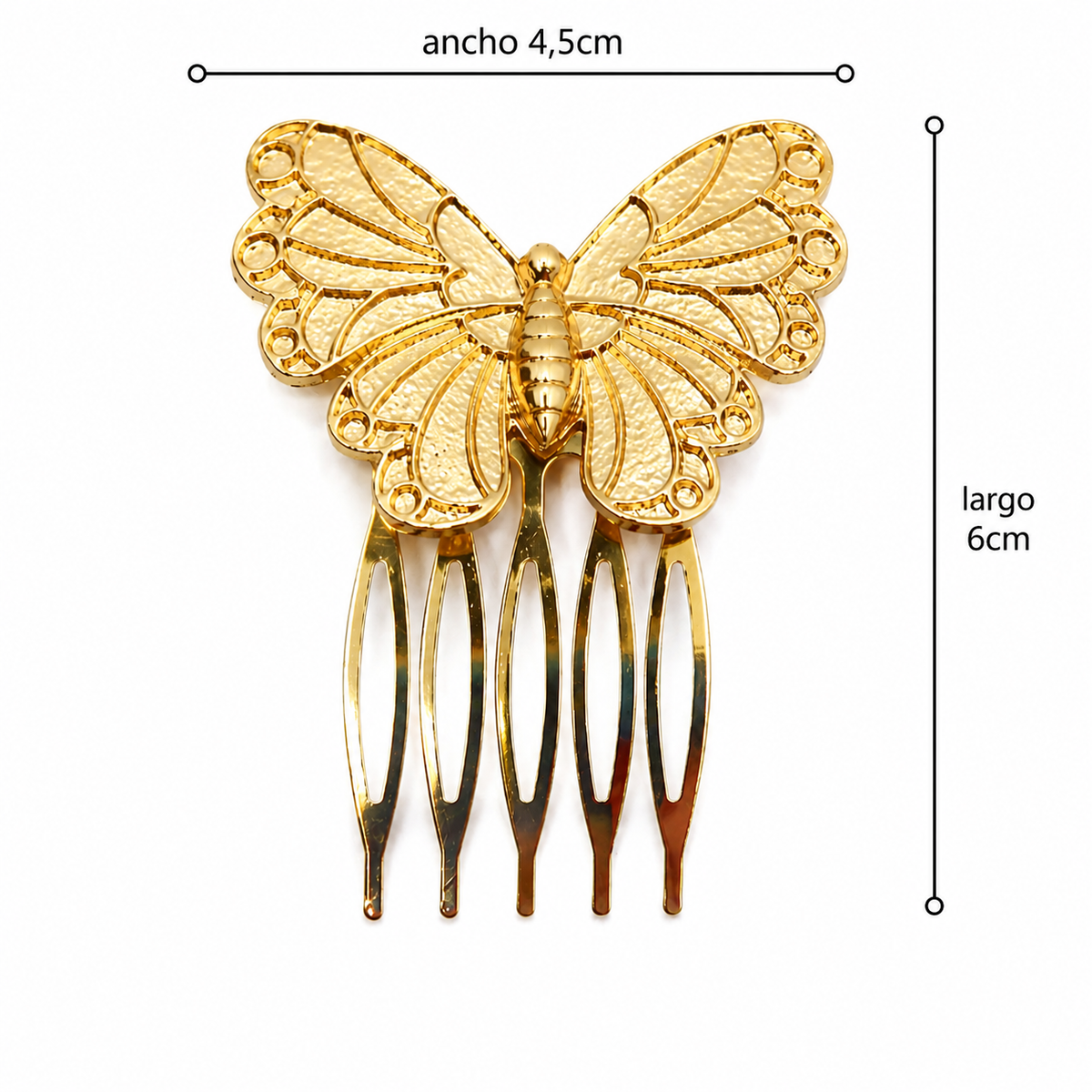 Peineta Doradas Mediana · Mariposa Talla M (últimas unidades!)
