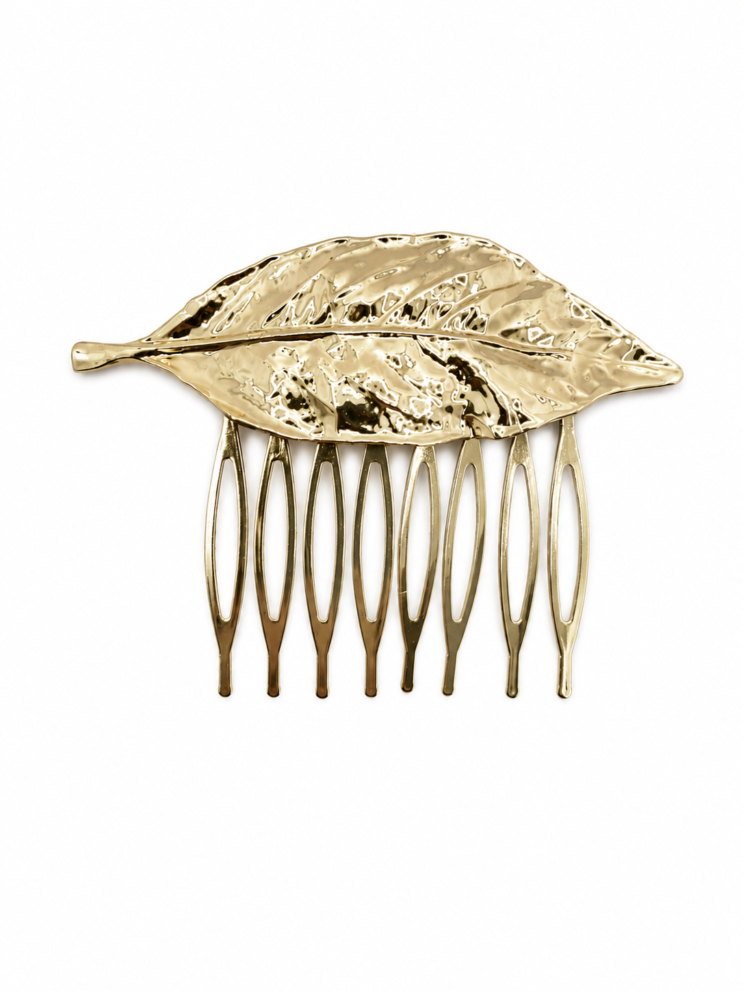Mittlerer goldener Flamenco-Haarkamm · Goldglitzerfächer Größe M