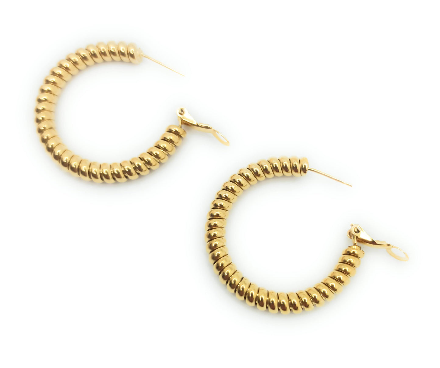 Pendientes Aro Dorados Gallonados · Diseño moderno y de tendencia