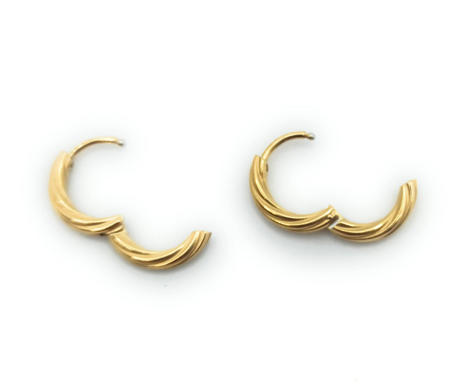 Pendientes Aro Dorados Pequeños Acabado en Oro · Talla XS (Ø 1 cm)