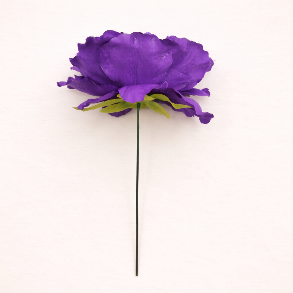 Flor Flamenca Peonía Grande para Pelo · Morado Ø17 cm