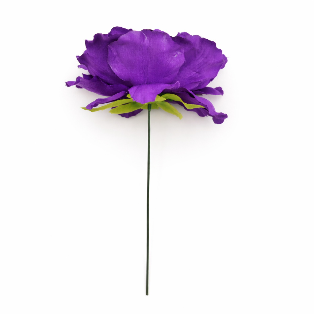 Flor Flamenca Peonía Grande para Pelo · Morado Ø17 cm