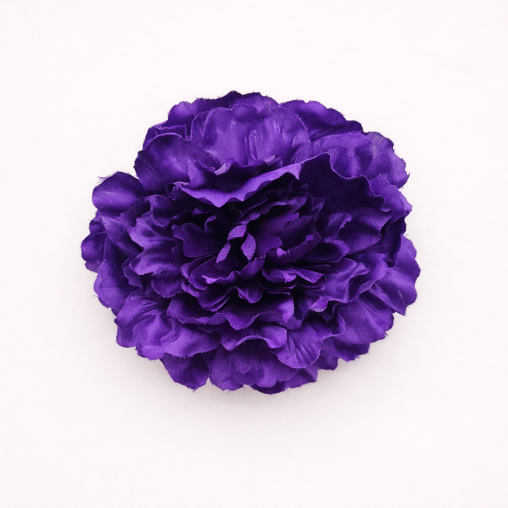 Flor Flamenca Peonía Grande para Pelo · Morado Ø17 cm