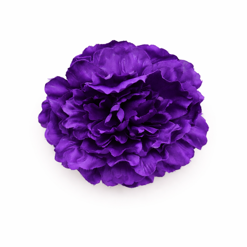 Flor Flamenca Peonía Grande para Pelo · Morado Ø17 cm