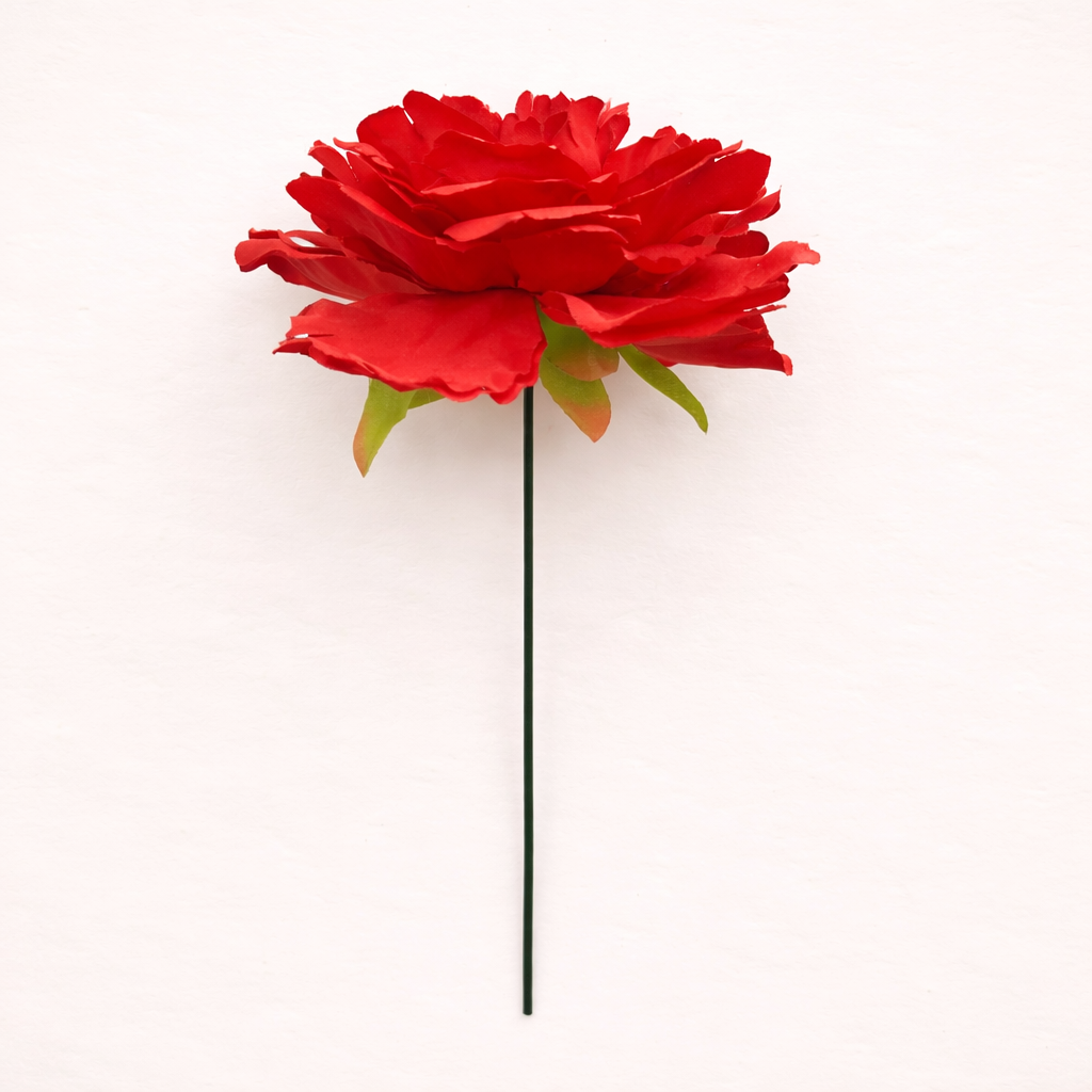 Große Flamenco-Pfingstrosenblüte fürs Haar · Rot Ø17 cm