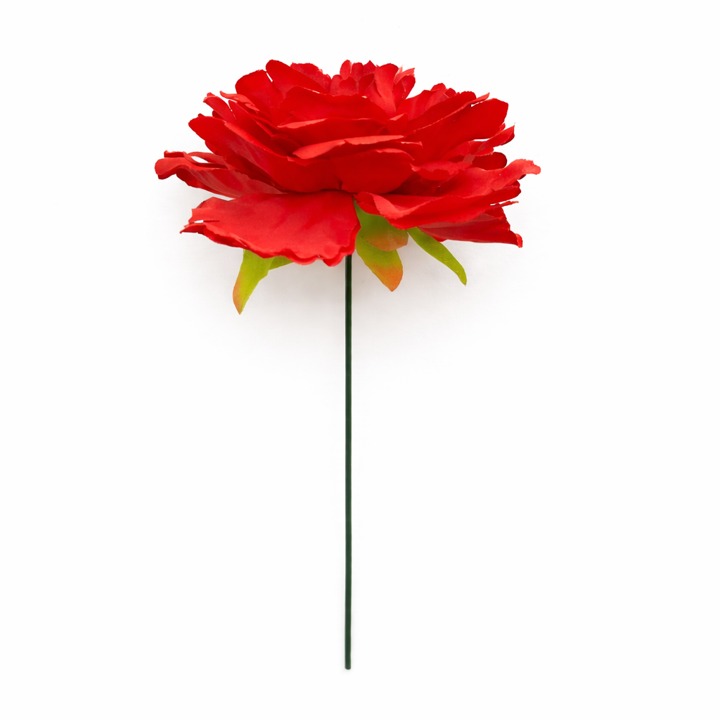 Große Flamenco-Pfingstrosenblüte fürs Haar · Rot Ø17 cm