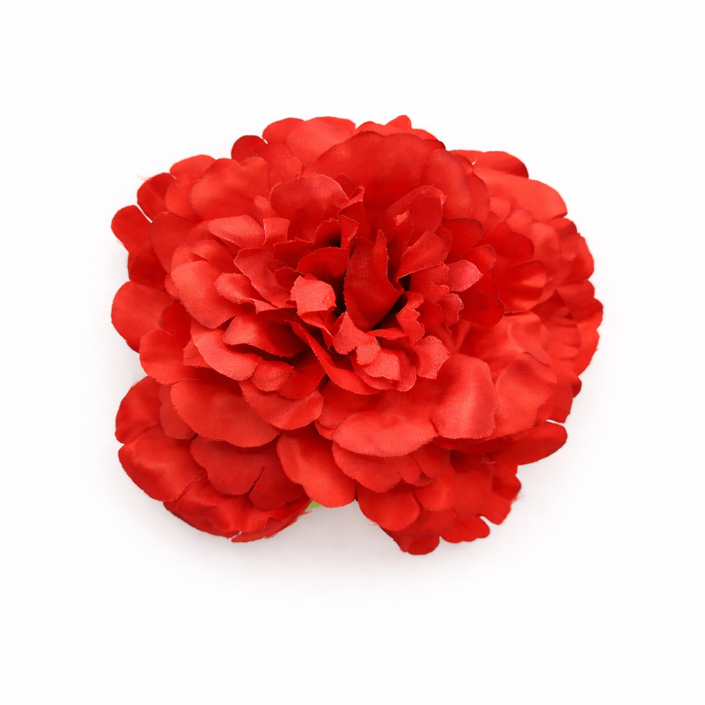 Große Flamenco-Pfingstrosenblüte fürs Haar · Rot Ø17 cm