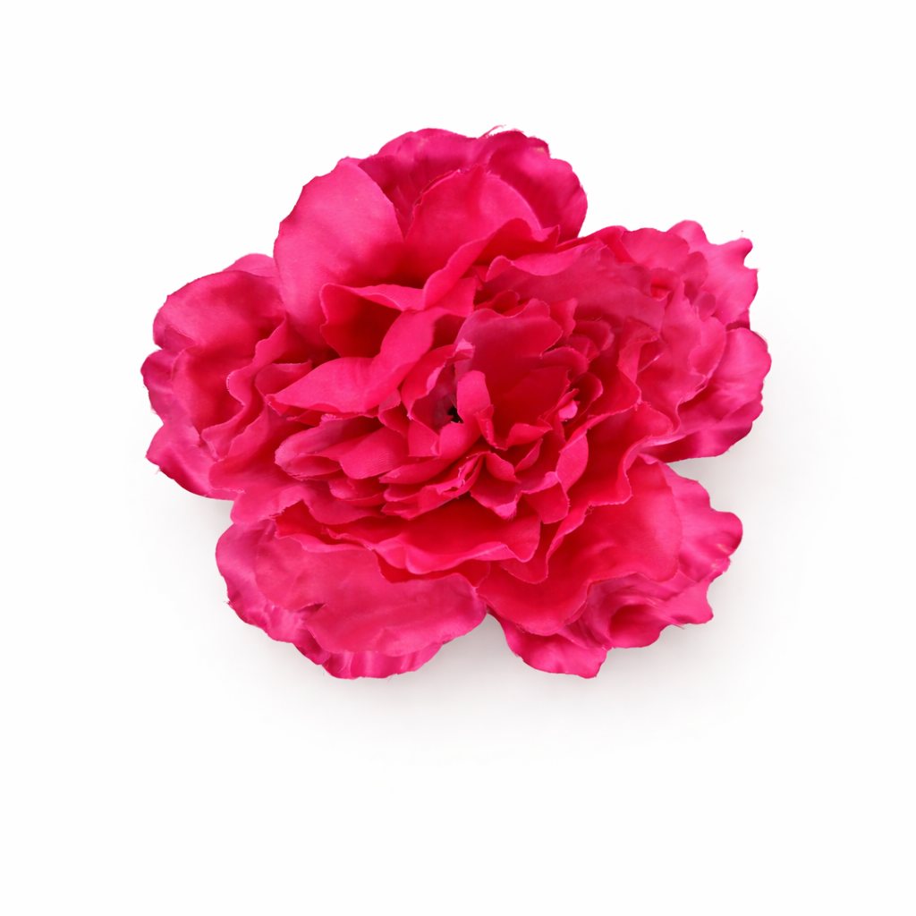 Flor Flamenca Peonía Grande para Pelo · Fucsia Ø17 cm