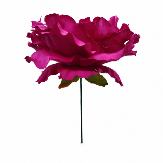Flor Flamenca Peonía Grande para Pelo · Violeta Ø17 cm