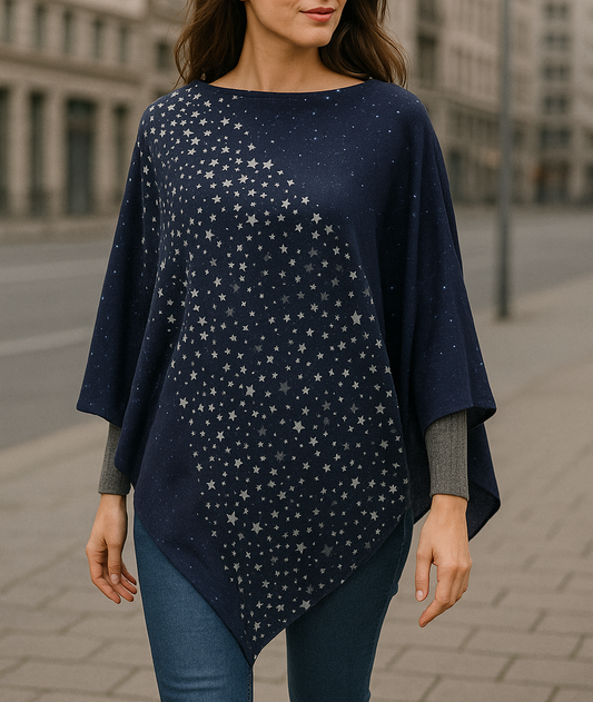 Poncho Reversible · Estrellas/Marino (última unidad!)