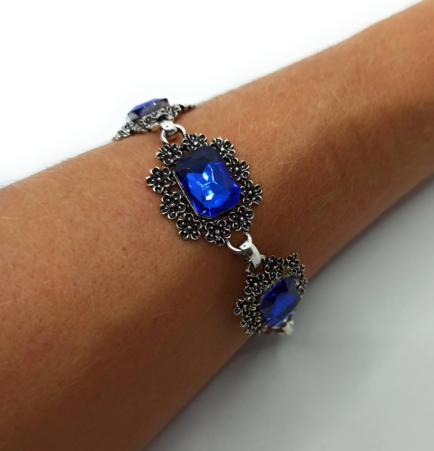 Pulsera Cristales · Azul