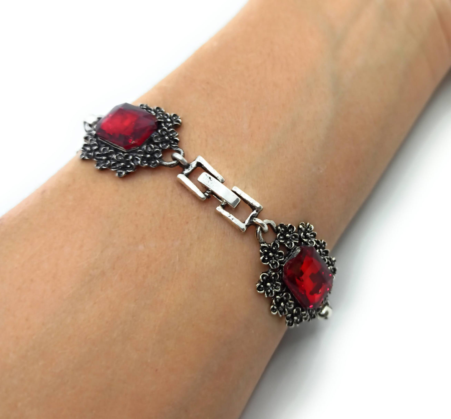 Pulsera Cristales · Rojo