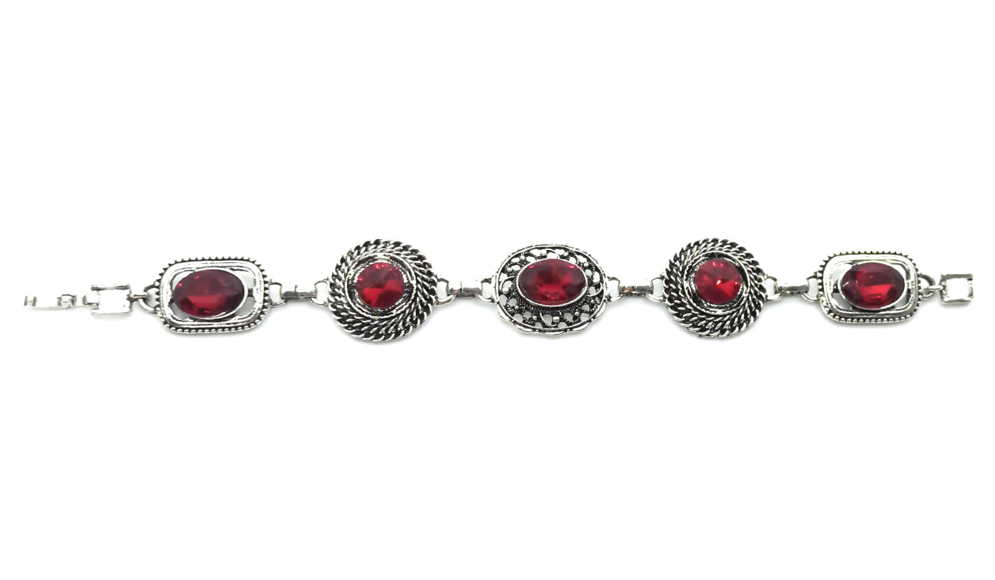 Pulsera Cristales · Rojo