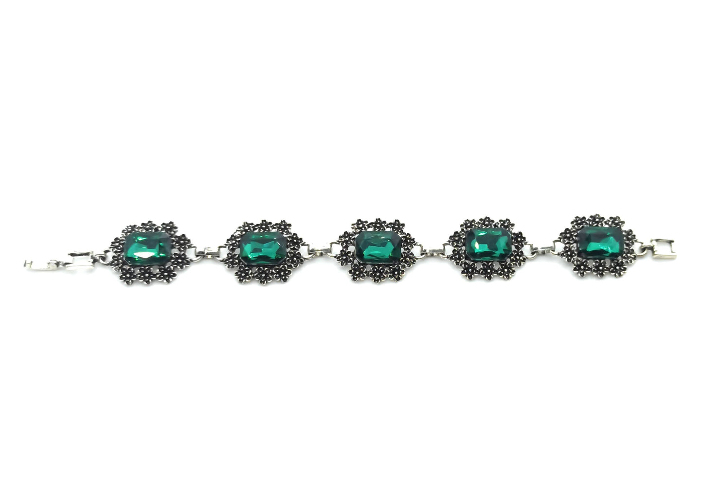 Pulsera Cristales · Verde Esmeralda