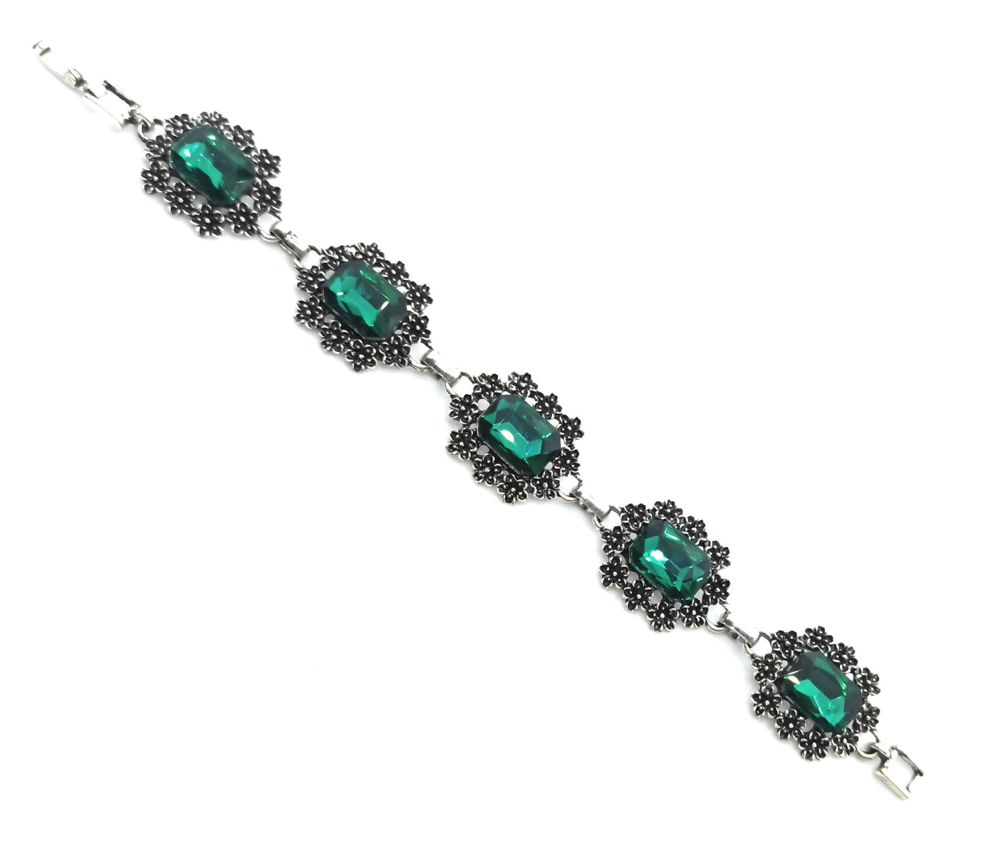 Pulsera Cristales · Verde Esmeralda