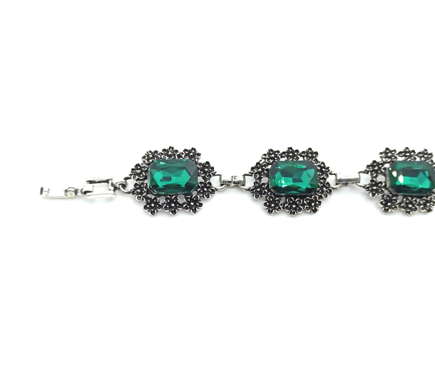 Pulsera Cristales · Verde Esmeralda