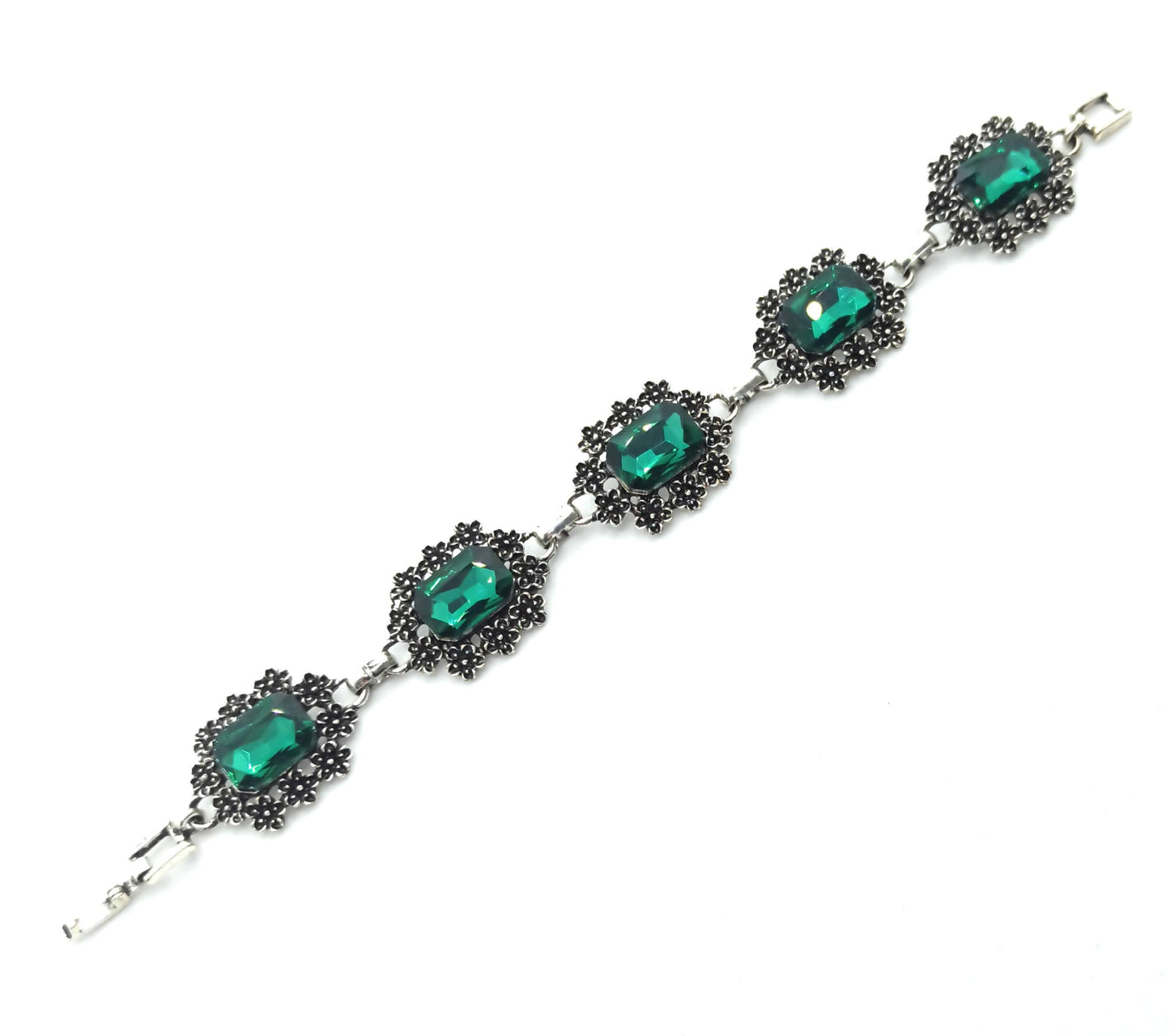 Pulsera Cristales · Verde Esmeralda