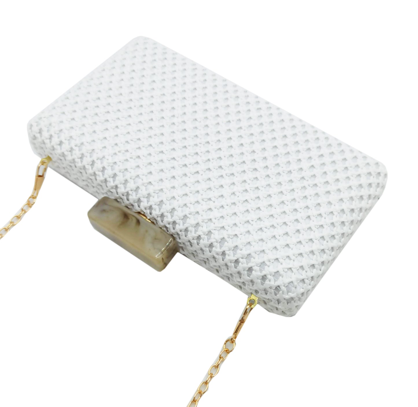 Cartera De Mano Bolso Fiesta · Croché Blanco (última unidad!)