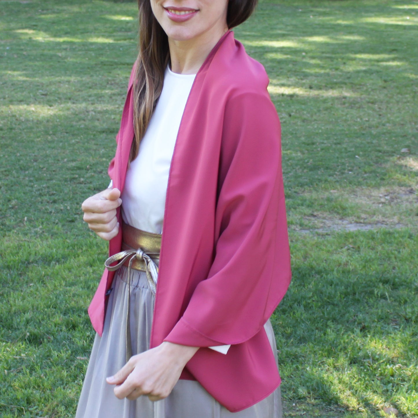 Chal de Fiesta Crepe de Seda – Elegancia Artesanal Hecha en Sevilla · Burdeos (50x150cm) última unidad!