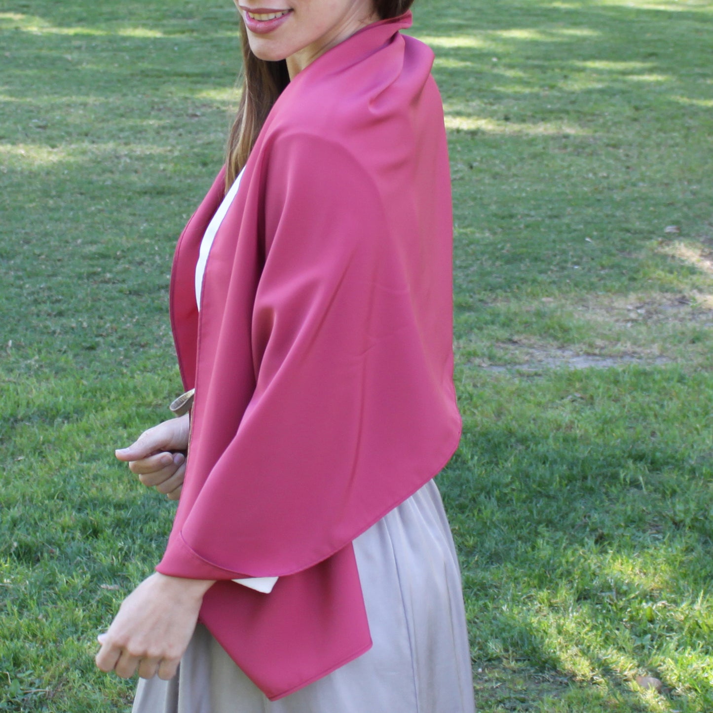 Chal de Fiesta Crepe de Seda – Elegancia Artesanal Hecha en Sevilla · Burdeos (50x150cm) última unidad!