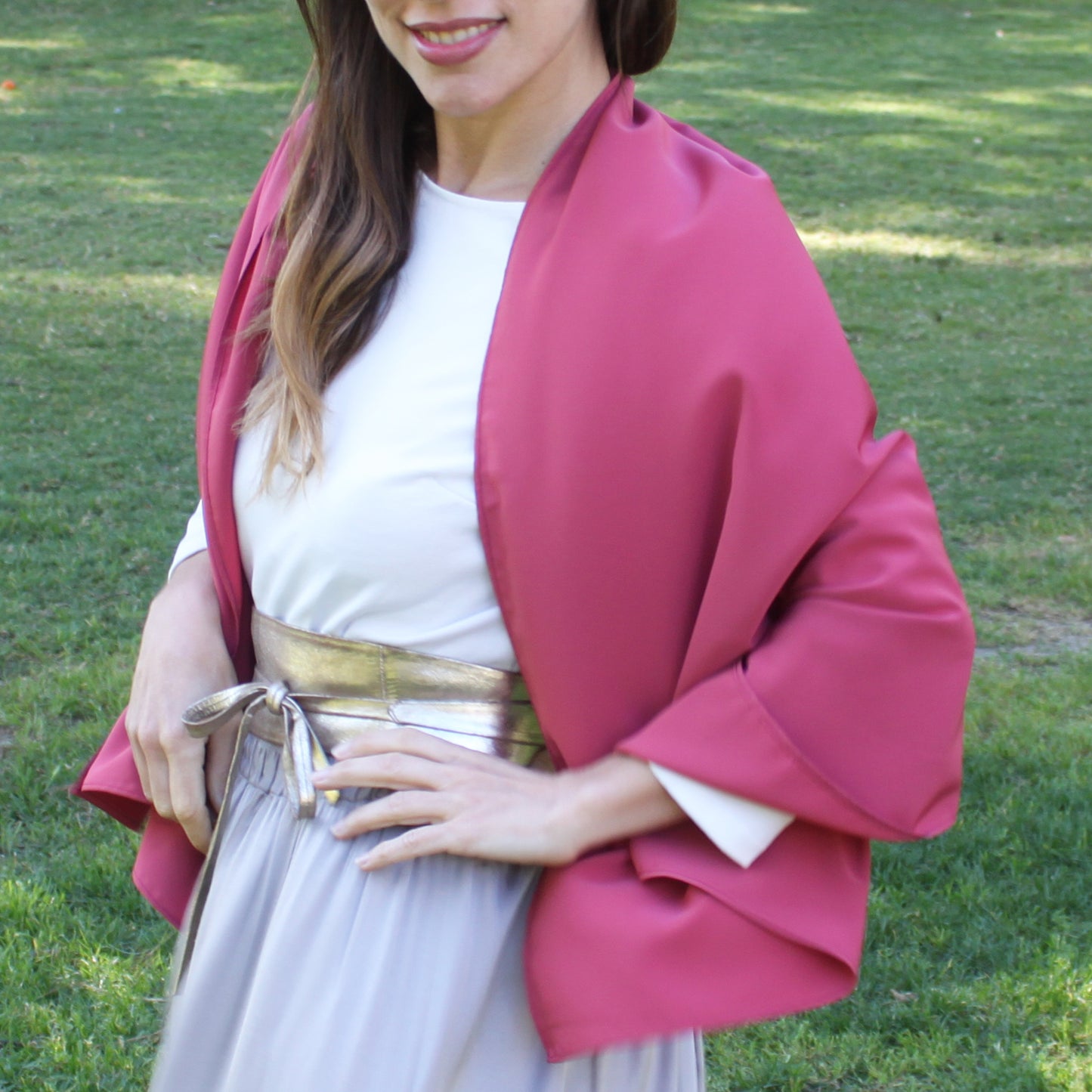 Chal de Fiesta Crepe de Seda – Elegancia Artesanal Hecha en Sevilla · Burdeos (50x150cm) última unidad!