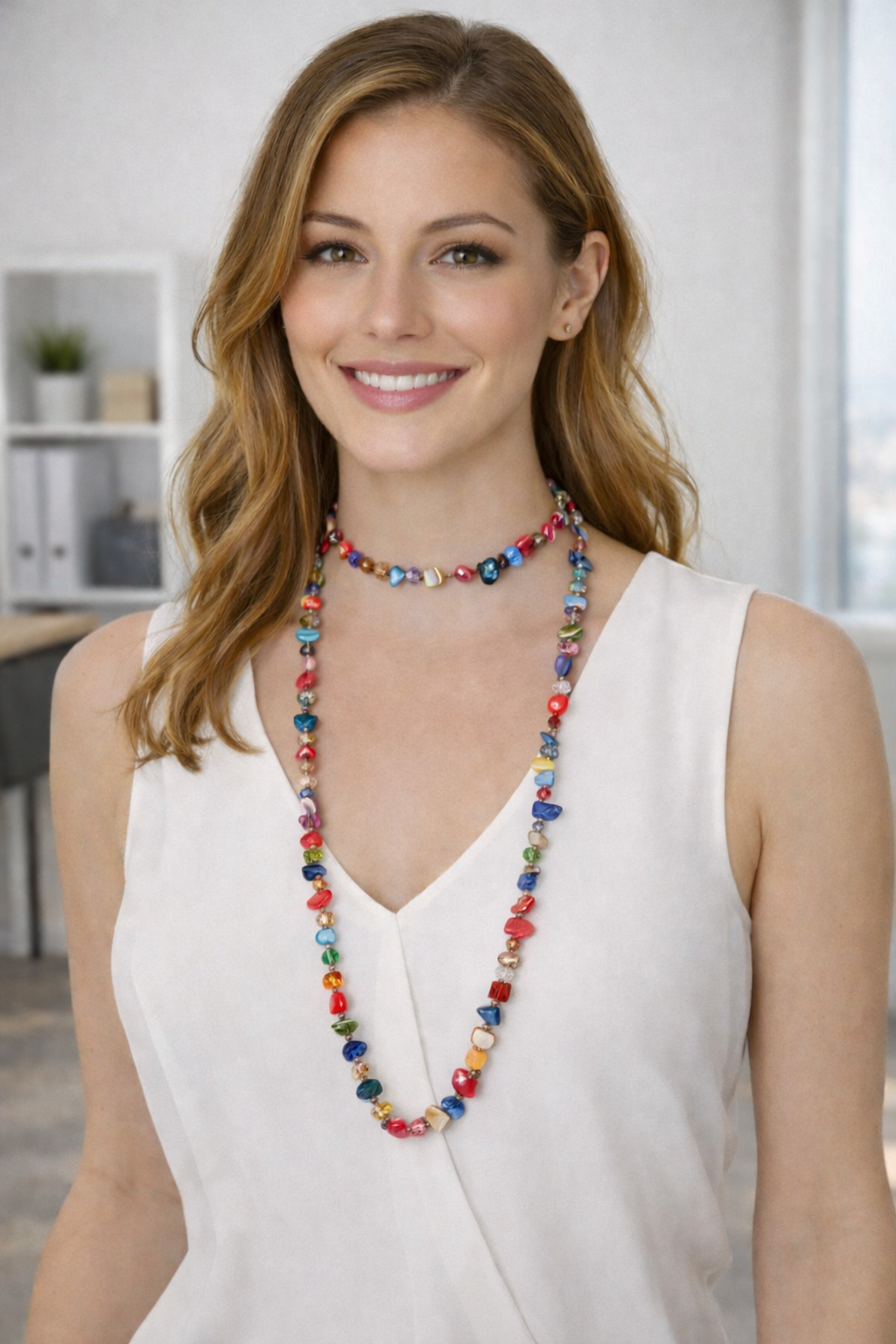 Collar Largo de Nácar · Tutti Frutti