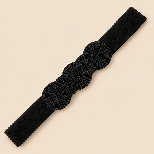 Ceinture à cercles élastiques · Noire
