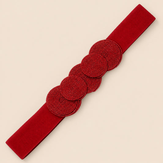 Ceinture à élastiques rouges