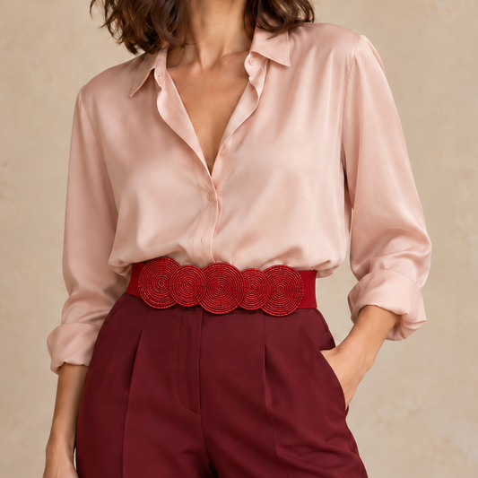 Ceinture à élastiques rouges