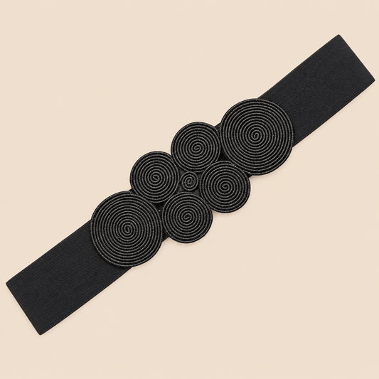 Cinturón Elástico Cordón de Seda · Negro