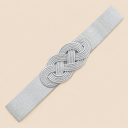 Elastischer Partygürtel · Infinity Silber