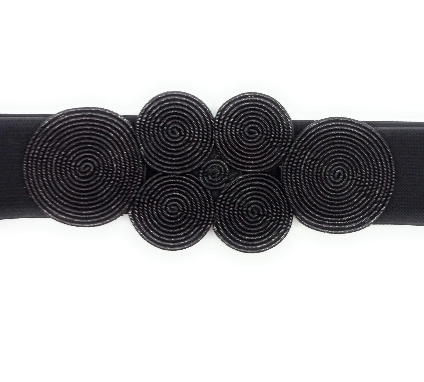 Cinturón Elástico Cordón de Seda · Negro