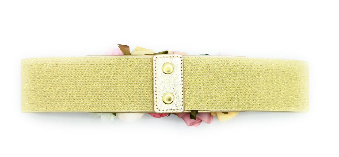 Cinturón de Flores · Oro Pasteles