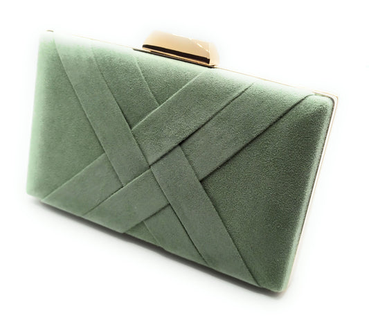 Mintgrüne Wildleder-Umhängetasche/Crossbody-Handtasche (Letzte Exemplare!)