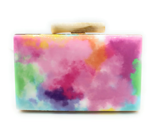 Cartera De Mano Bolso Fiesta · Acuarela Multi