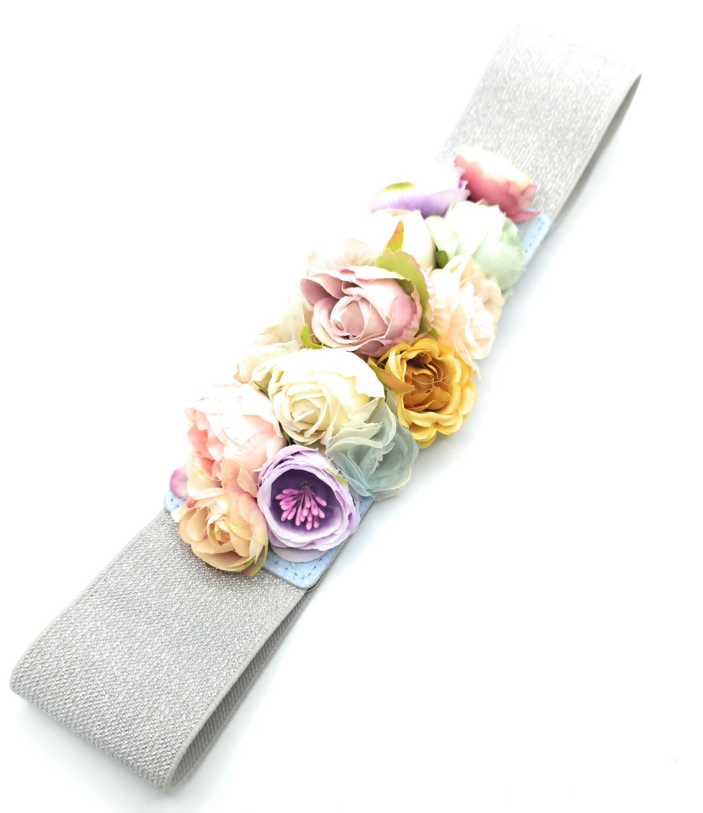 Cinturón de Flores · Plata Pasteles